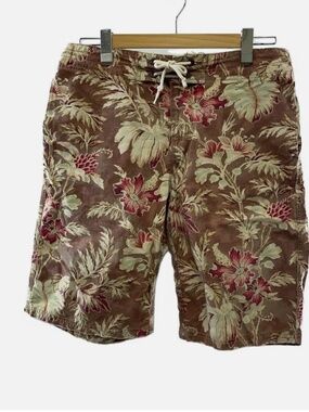 RRL Ralph Lauren Aloha Floral Swim Trunks Shorts Drawstring Nylon Twill Size 34